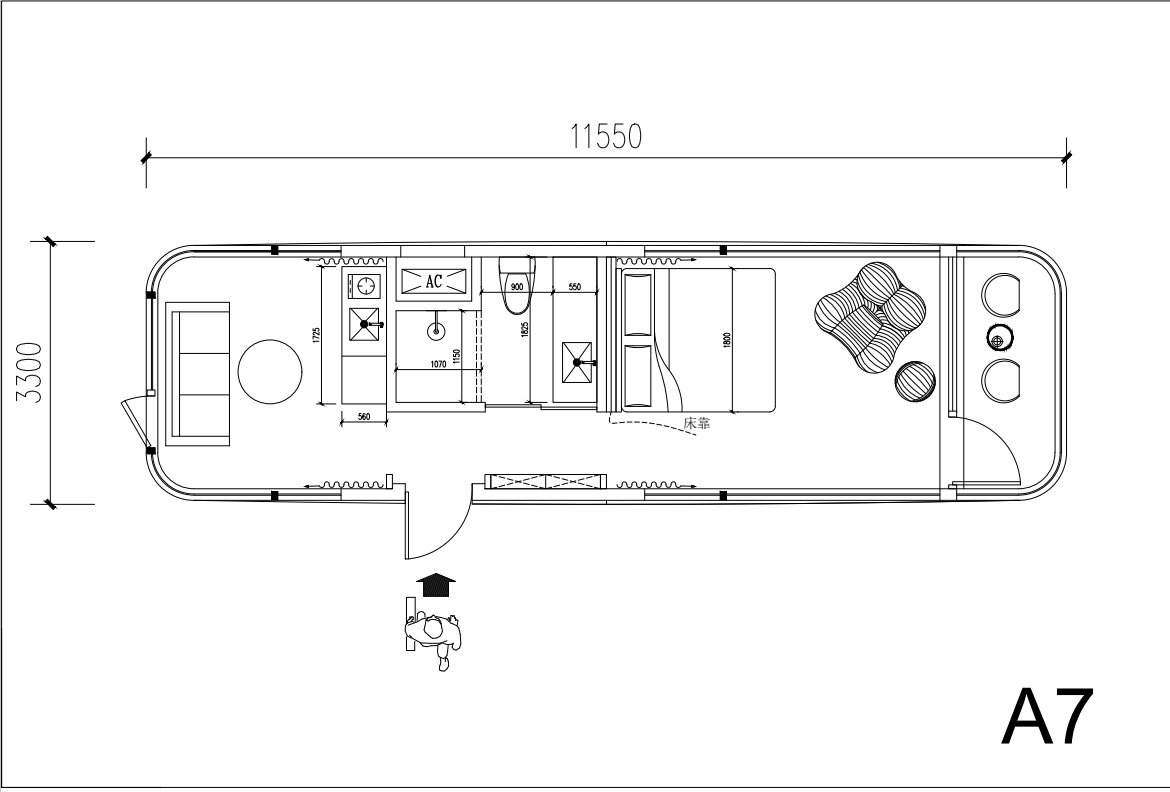 Space Capsule House PRO A7 floorplan