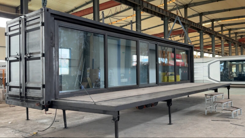 Single-side sliding expansion container house