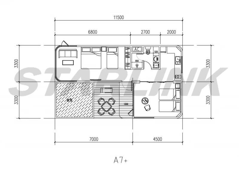 A7+_01_平面图 A7 Luxury Modular Villa